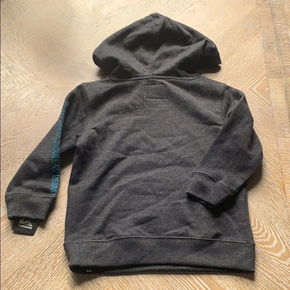 QUICKSILVER Heather Black Chopped Toddler Hoodie 24 M Boy